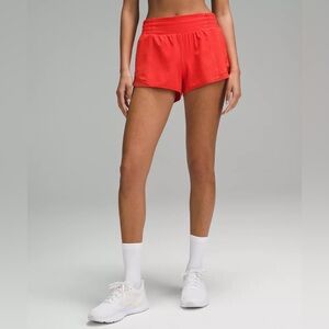 NWT Lululemon Hotty Hot High-Rise Lined Short 2.5" - Hot Heat - Size 4 & 6